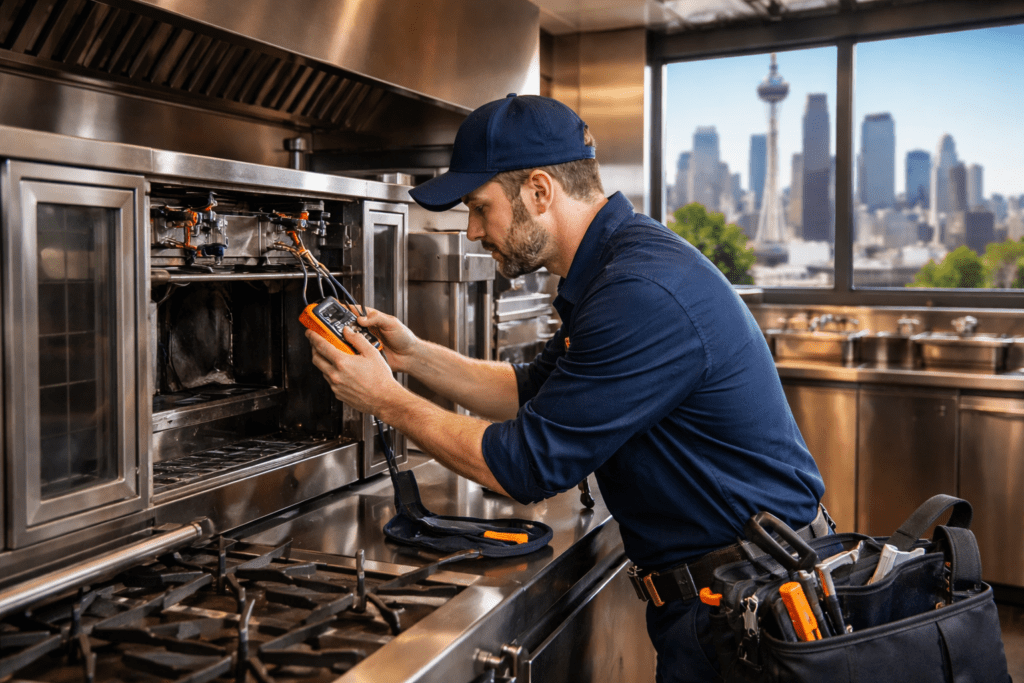 Commercial kitchen equipment diagnostic troubleshooting